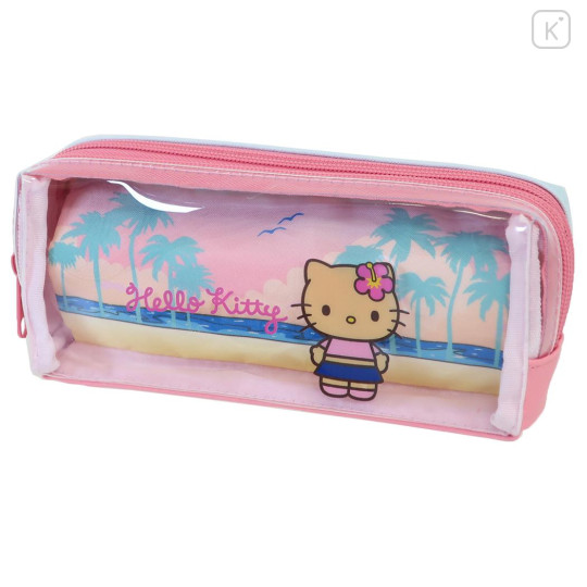 Japan Sanrio Layered Pen Case - Hello Kitty : Sunburn - 1