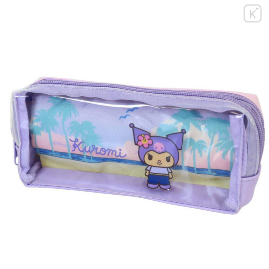 Japan Sanrio Layered Pen Case - Kuromi : Sunburn - 1