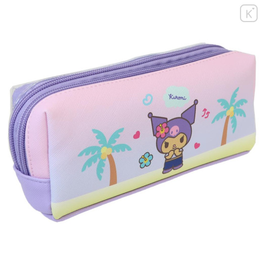 Japan Sanrio Layered Pen Case - Kuromi : Sunburn - 2