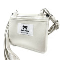 Japan Sanrio Mini Pouch with Shoulder Strap - Hello Kitty : Monotone Ribbon - 2