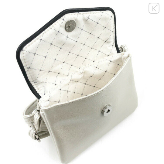 Japan Sanrio Mini Pouch with Shoulder Strap - Hello Kitty : Monotone Ribbon - 3