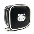 Japan Sanrio Square Pouch - Hello Kitty : Monotone Ribbon Black - 1