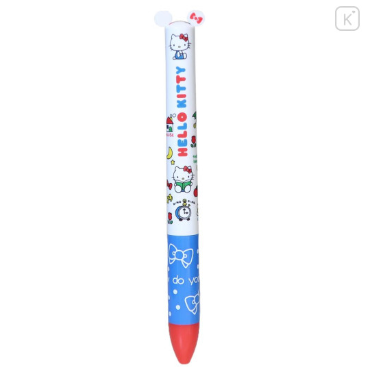 Japan Sanrio Two Color Mimi Pen - Hello Kitty : Reading - 1