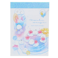 Japan Q-LiA Mini Notepad - White Bird Shimaenaga Cool Jelly Summer
