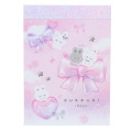 Japan Q-LiA Mini Notepad - Rabbit Pukkuri Puffy Days Pink Heart - 1
