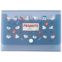 Japan Peanuts B6 Compact 5-Pocket Index Clear File Folder Organizer - Snoopy : Brothers Navy