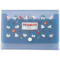 Japan Peanuts B6 Compact 5-Pocket Index Clear File Folder Organizer - Snoopy : Brothers Navy - 1