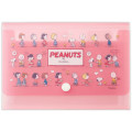 Japan Peanuts B6 Compact 5-Pocket Index Clear File Folder Organizer - Snoopy : Kids Pink - 1