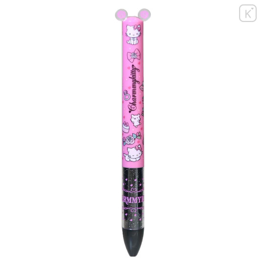 Japan Sanrio Two Color Mimi Pen - Charmmy Kitty : Black Pink - 1