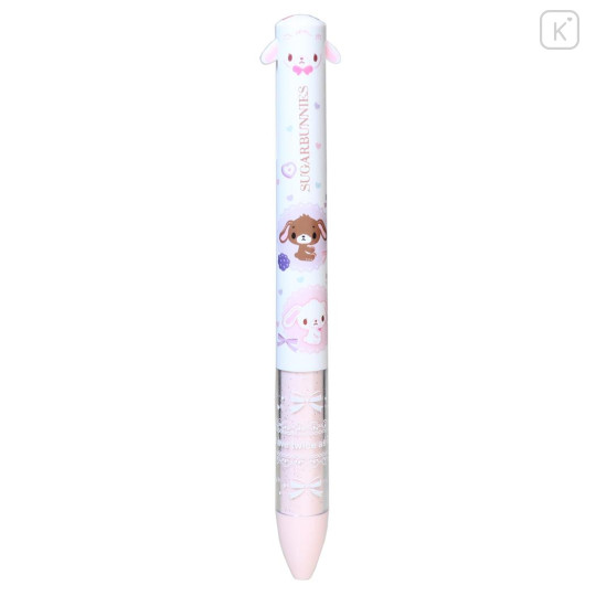 Japan Sanrio Two Color Mimi Pen - Sugarbunnies : White Pink - 1
