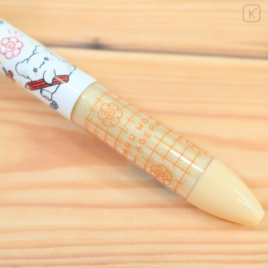 Japan Sanrio Two Color Mimi Pen - Hanamaruobake : Light Orange - 3