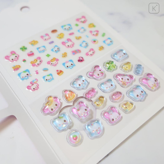 Japan Kamio Deco Petit Sticker - Happy March Cat & Rabbit : Heisei Retro - 2
