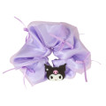 Japan Sanrio Original Scrunchie - Kuromi : Pearl Marble Ribbon Purple - 1