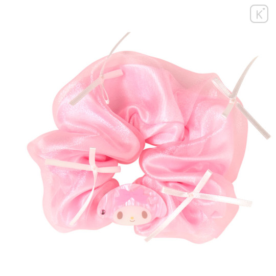 Japan Sanrio Original Scrunchie - My Melody : Pearl Marble Ribbon Pink - 1