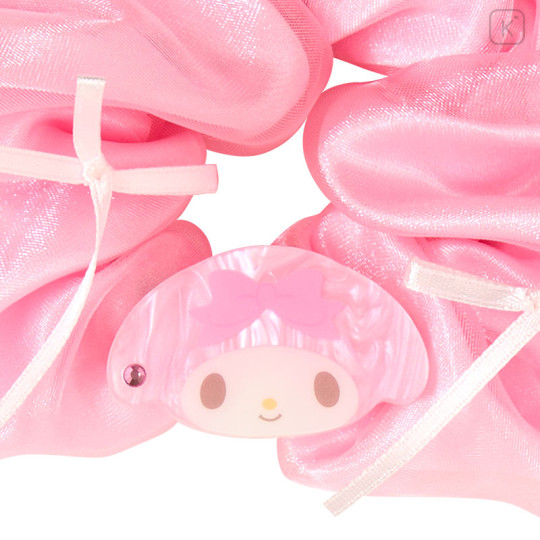 Japan Sanrio Original Scrunchie - My Melody : Pearl Marble Ribbon Pink - 2