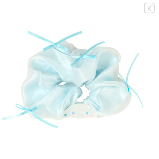 Japan Sanrio Original Scrunchie - Cinnamoroll : Pearl Marble Ribbon Blue - 1