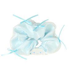 Japan Sanrio Original Scrunchie - Cinnamoroll : Pearl Marble Ribbon Blue