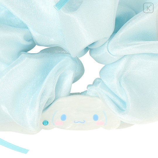 Japan Sanrio Original Scrunchie - Cinnamoroll : Pearl Marble Ribbon Blue - 2