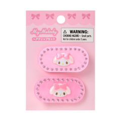 Japan Sanrio Original Hair Clip Set - My Melody : Sparkling Stone Pearl Marble