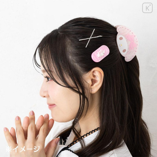 Japan Sanrio Original Hair Clip Set - My Melody : Sparkling Stone Pearl Marble - 5