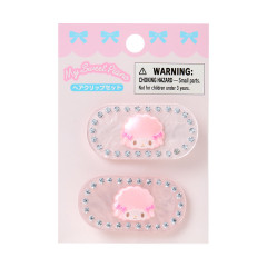 Japan Sanrio Original Hair Clip Set - My Sweet Piano : Sparkling Stone Pearl Marble