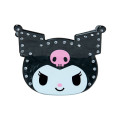 Japan Sanrio Original Hair Claw Clip - Kuromi : Face Sparkling Stone Pearl Marble - 1