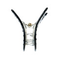 Japan Sanrio Original Hair Claw Clip - Kuromi : Face Sparkling Stone Pearl Marble - 3