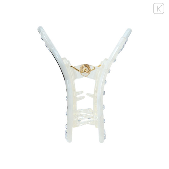 Japan Sanrio Original Hair Claw Clip - Hello Kitty : Face Sparkling Stone Pearl Marble - 3