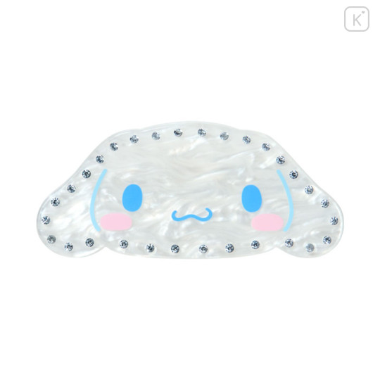 Japan Sanrio Original Hair Claw Clip - Cinnamoroll : Face Sparkling Stone Pearl Marble - 1