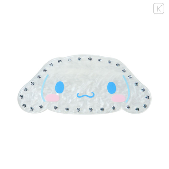 Japan Sanrio Original Hair Claw Clip - Cinnamoroll : Face Sparkling Stone Pearl Marble - 2