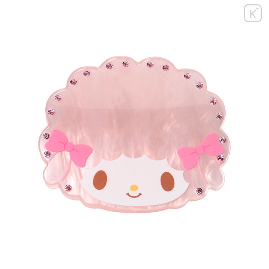 Japan Sanrio Original Hair Claw Clip - My Sweet Piano : Face Sparkling Stone Pearl Marble - 1