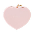 Japan Sanrio Original Heart-Shaped Compact Mirror with Bead Charm - My Sweet Piano : Elegant Quilted - 3