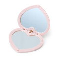 Japan Sanrio Original Heart-Shaped Compact Mirror with Bead Charm - My Sweet Piano : Elegant Quilted - 4