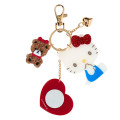 Japan Sanrio Acrylic Keychain Bag Charm with Mirror - Hello Kitty & Tiny Chum : Glitter Pearl Marble - 2