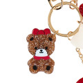 Japan Sanrio Acrylic Keychain Bag Charm with Mirror - Hello Kitty & Tiny Chum : Glitter Pearl Marble - 4