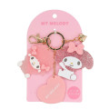 Japan Sanrio Acrylic Keychain Bag Charm with Mirror - My Melody & My Sweet Piano : Glitter Pearl Marble - 1