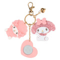 Japan Sanrio Acrylic Keychain Bag Charm with Mirror - My Melody & My Sweet Piano : Glitter Pearl Marble - 2