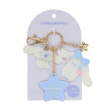 Japan Sanrio Acrylic Keychain Bag Charm with Mirror - Cinnamoroll & Milk : Glitter Pearl Marble - 1