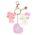 Japan Sanrio Acrylic Keychain Bag Charm with Mirror - Charmmy Kitty : Glitter Pearl Marble - 2