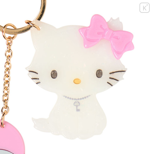 Japan Sanrio Acrylic Keychain Bag Charm with Mirror - Charmmy Kitty : Glitter Pearl Marble - 3