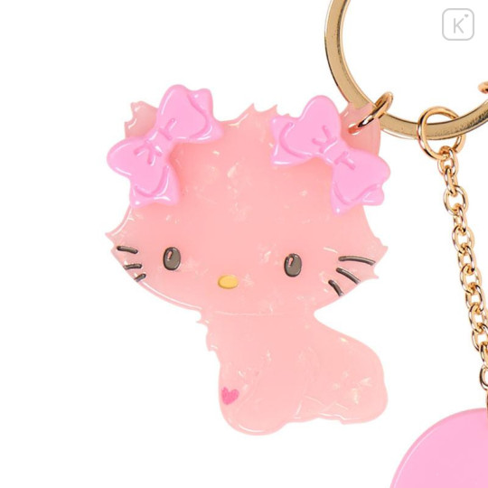 Japan Sanrio Acrylic Keychain Bag Charm with Mirror - Charmmy Kitty : Glitter Pearl Marble - 4