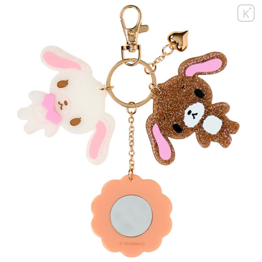 Japan Sanrio Acrylic Keychain Bag Charm with Mirror - Sugarbunnies : Glitter Pearl Marble - 2