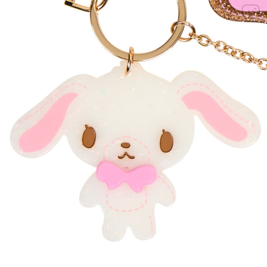 Japan Sanrio Acrylic Keychain Bag Charm with Mirror - Sugarbunnies : Glitter Pearl Marble - 3