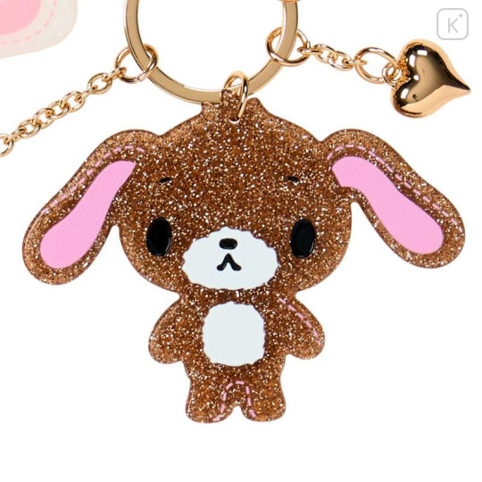 Japan Sanrio Acrylic Keychain Bag Charm with Mirror - Sugarbunnies : Glitter Pearl Marble - 4