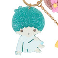 Japan Sanrio Acrylic Keychain Bag Charm with Mirror - Little Twin Stars : Glitter Pearl Marble - 3