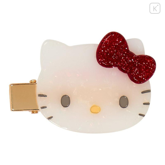 Japan Sanrio Acrylic Hair Clip Set - Hello Kitty : Glitter - 4