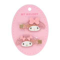 Japan Sanrio Acrylic Hair Clip Set - My Melody : Glitter