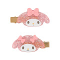 Japan Sanrio Acrylic Hair Clip Set - My Melody : Glitter - 2
