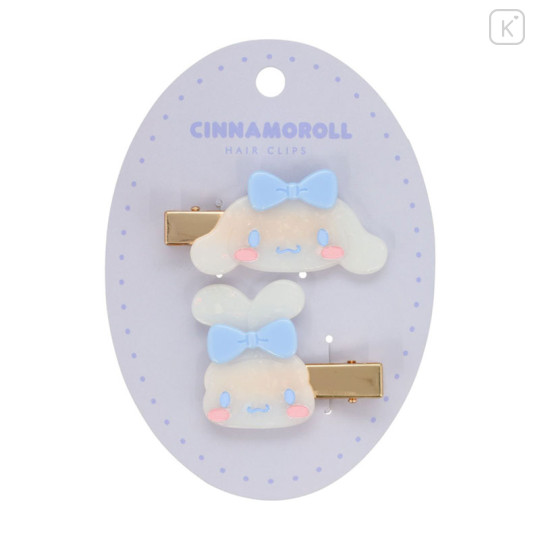 Japan Sanrio Acrylic Hair Clip Set - Cinnamoroll : Glitter - 1