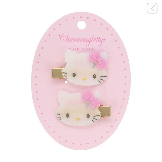 Japan Sanrio Acrylic Hair Clip Set - Charmmy Kitty : Glitter - 1